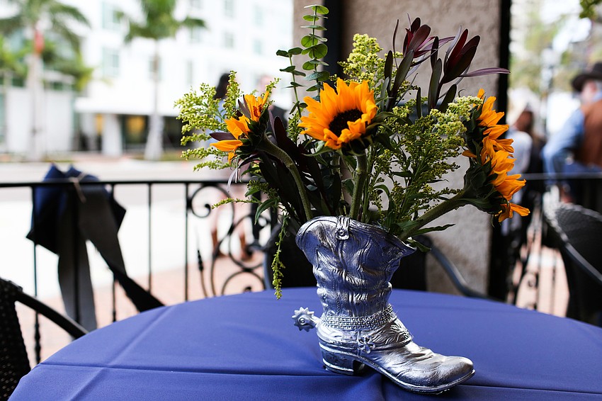 The centerpieces were also country themed.