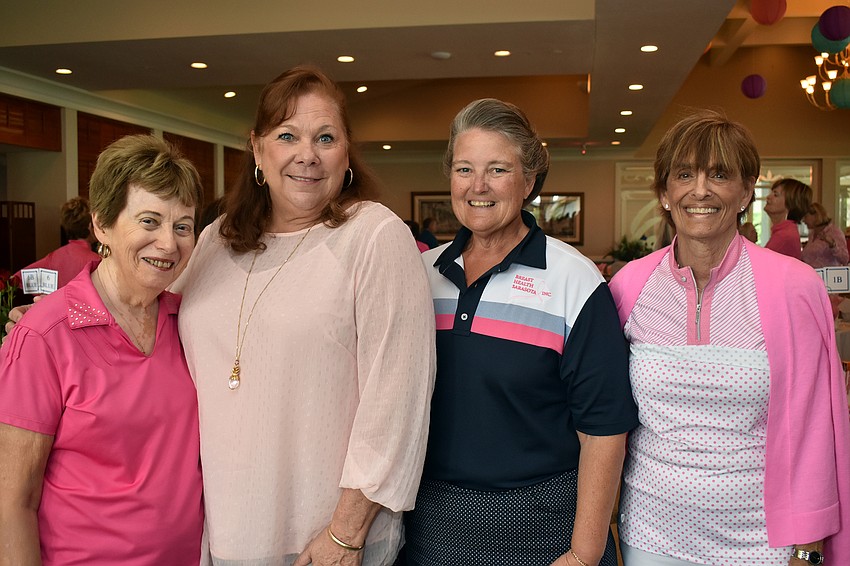 Event co-organizer Hannah Weinberg, Deborah Ericson and Suellen Kaeb of Breast Health Sarasota, Inc and event co-organizer Jayne Weiss