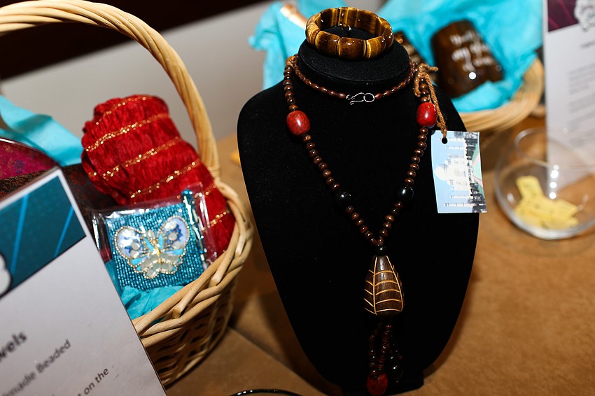 Guests could purchase a wonder woman bracelet for a chance at the raffle drawing.