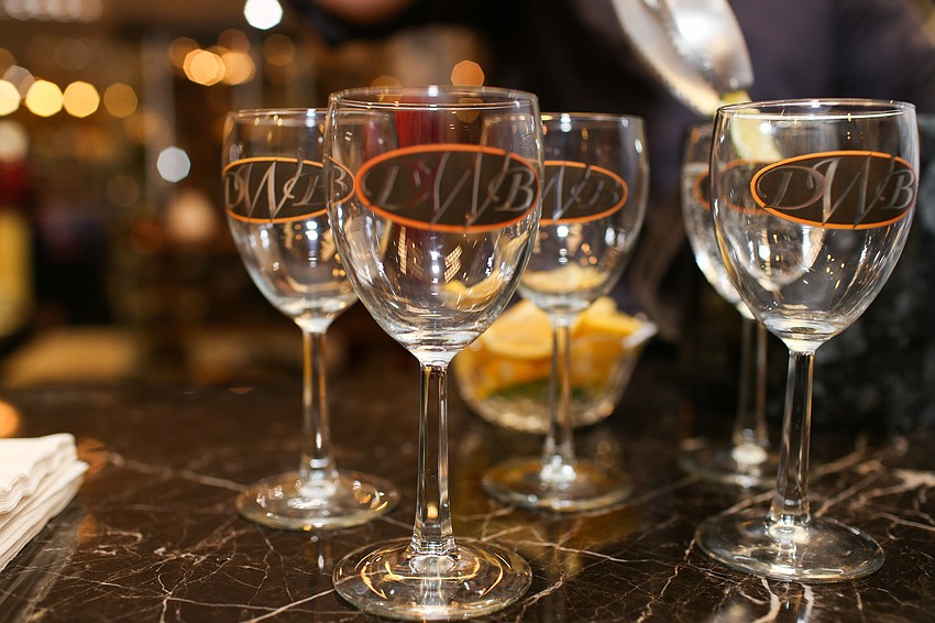 White wine and rose were served during social hour.