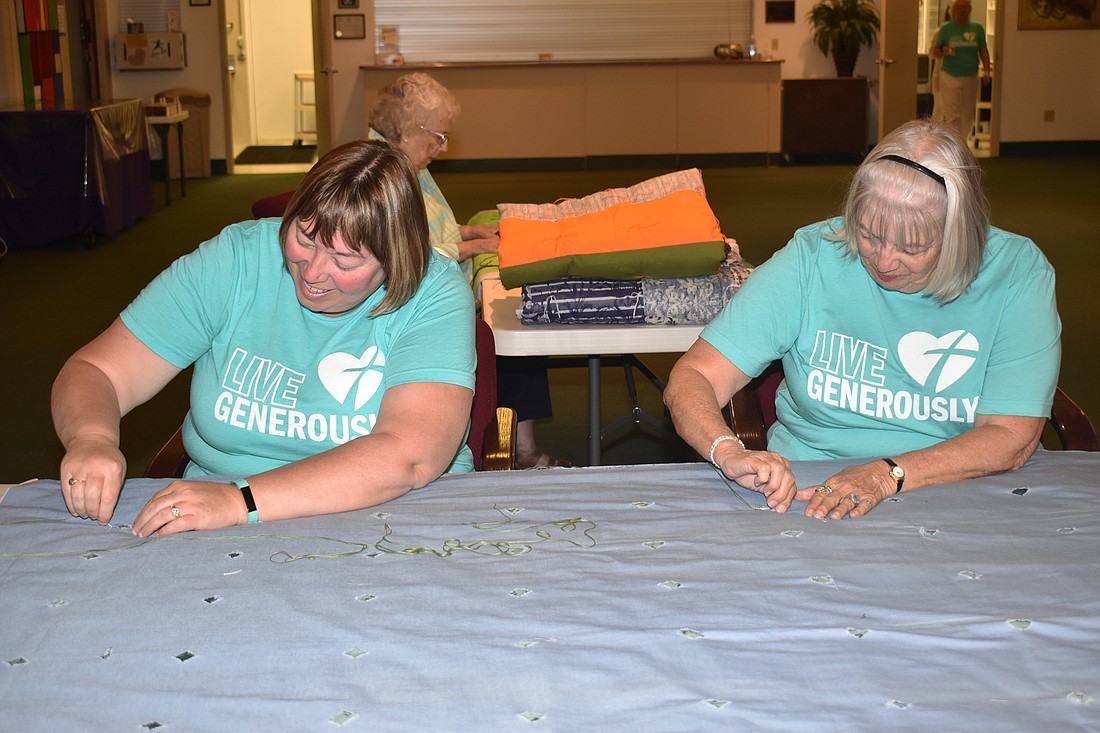 Tina Dyott and Suzette Bingham are a mother-daughter duo who volunteer. Dyott lives out of state but makes time to volunteer for the two months she&#39;s in town.