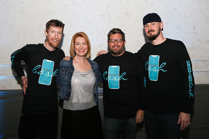 Adam Quinlin, Publisher Emily Walsh, Jason Camillo and Caleb Stanton