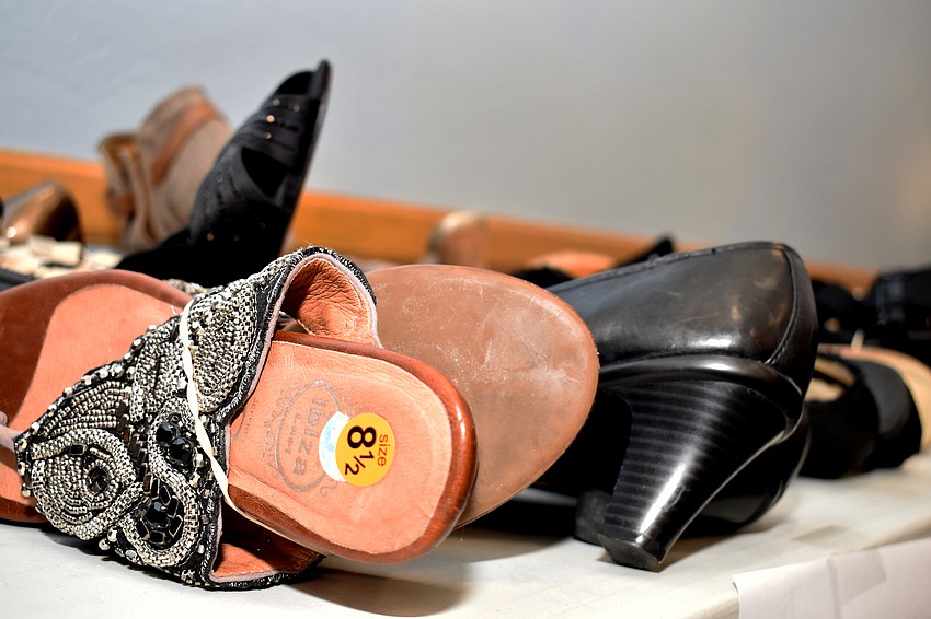 Shoes, along with clothing, jewelry and other apparel was on sale.