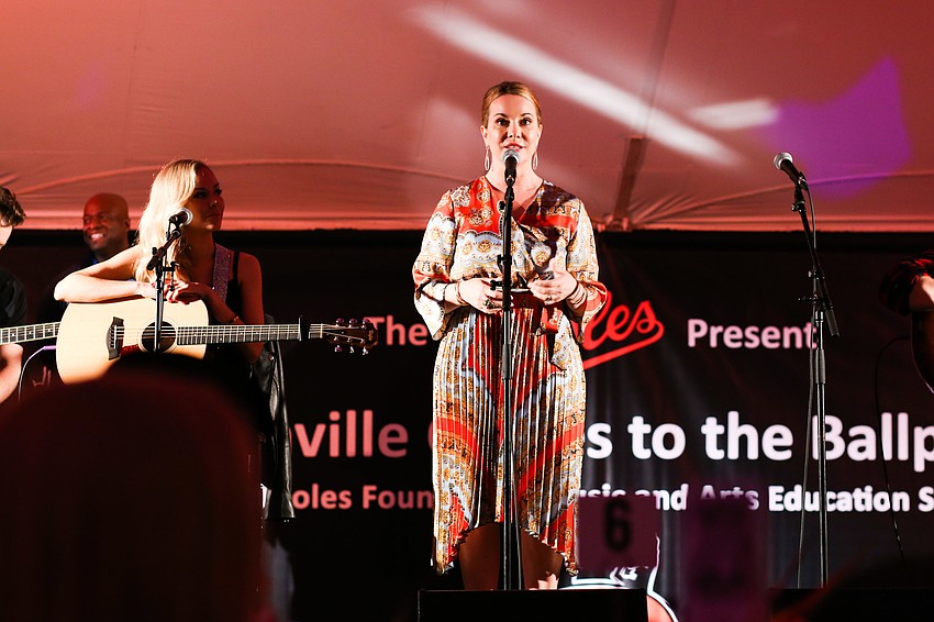 Margaret Valentine welcomes guests to the evening.