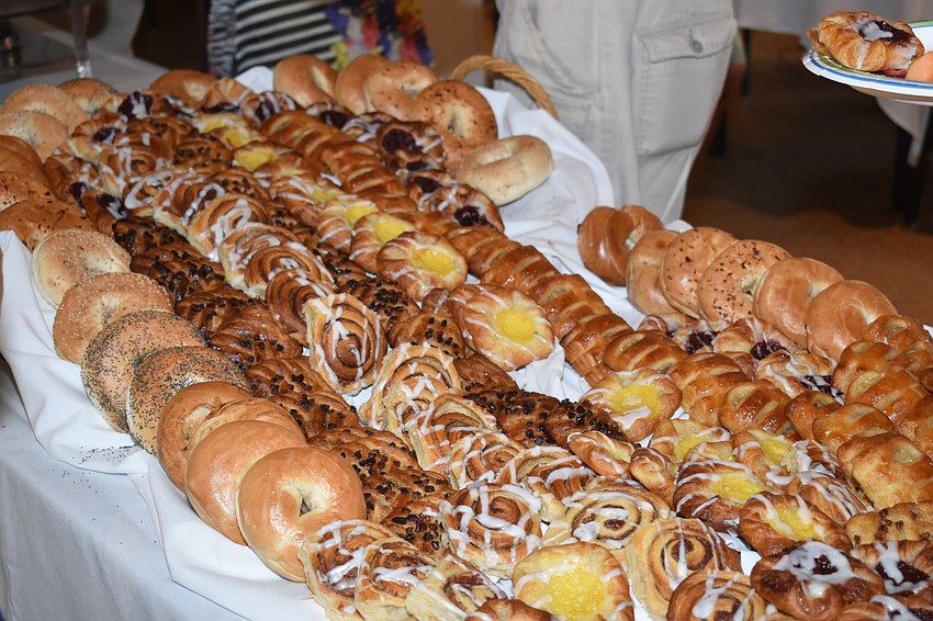 Pastries were served at the event.