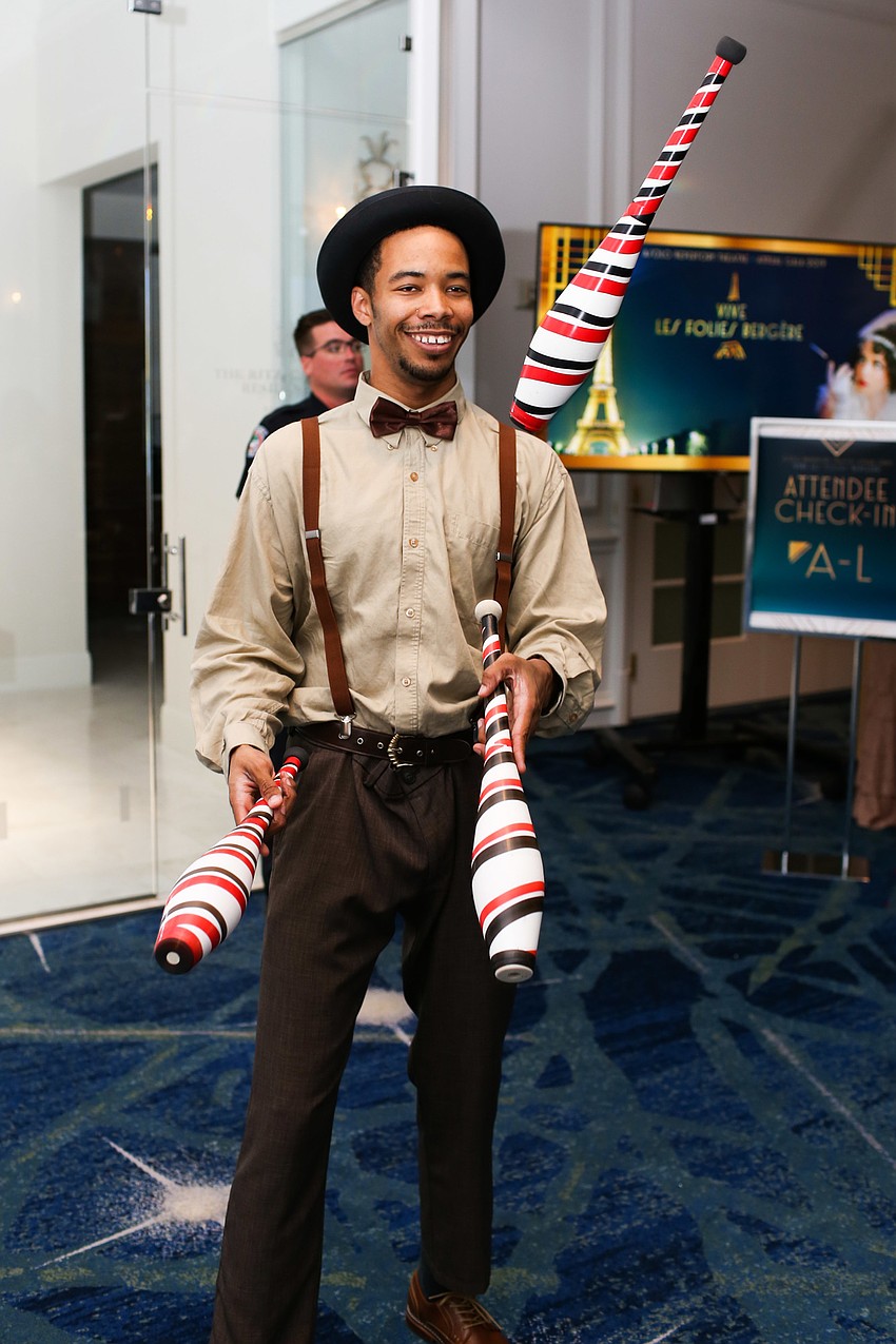 Jugglers greeted guests as they walked into The Ritz-Carlton, Sarasota.
