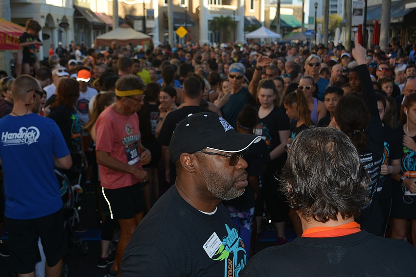 Vincent Foderingham (center), the president and board chair of Take Stock, said it was an amazing turnout.