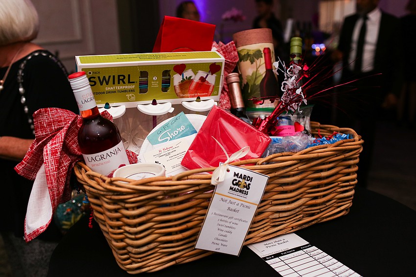 There was a silent auction with a few baskets.