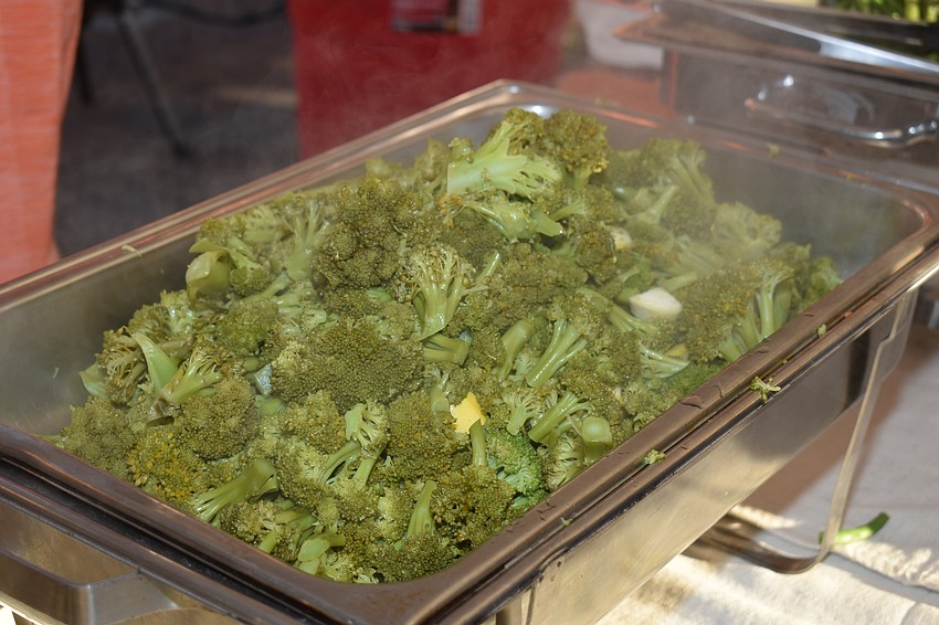 Fresh vegetables were served in the buffet line.