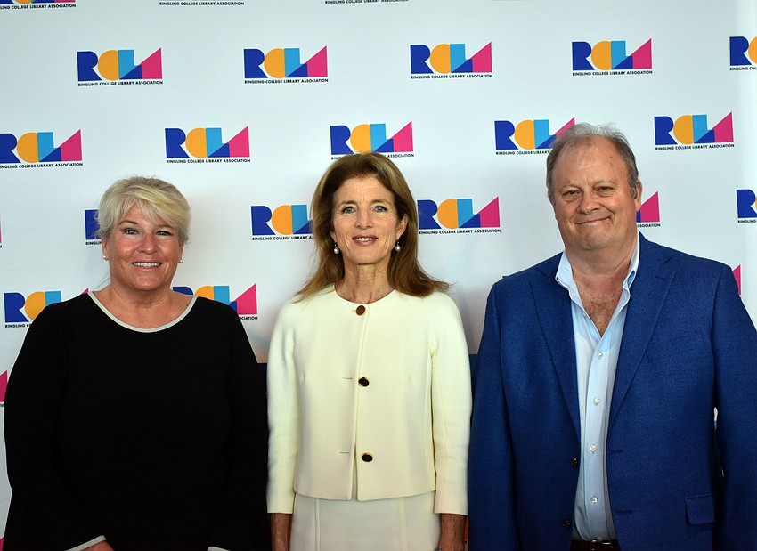 Marla Doss, Caroline Kennedy and Jim Doss, Jr.