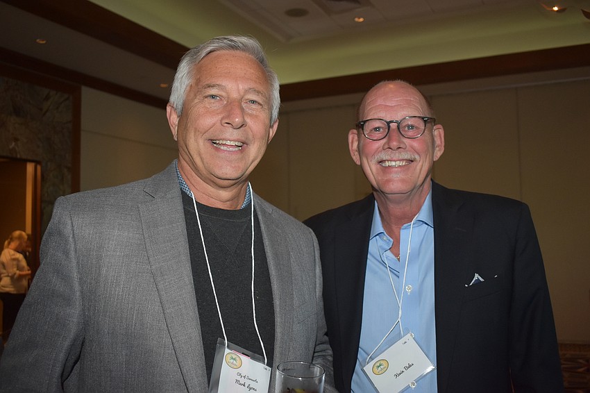 Sarasota's Parking Manager Mark Lyons and Resident Association President Kevin Bales