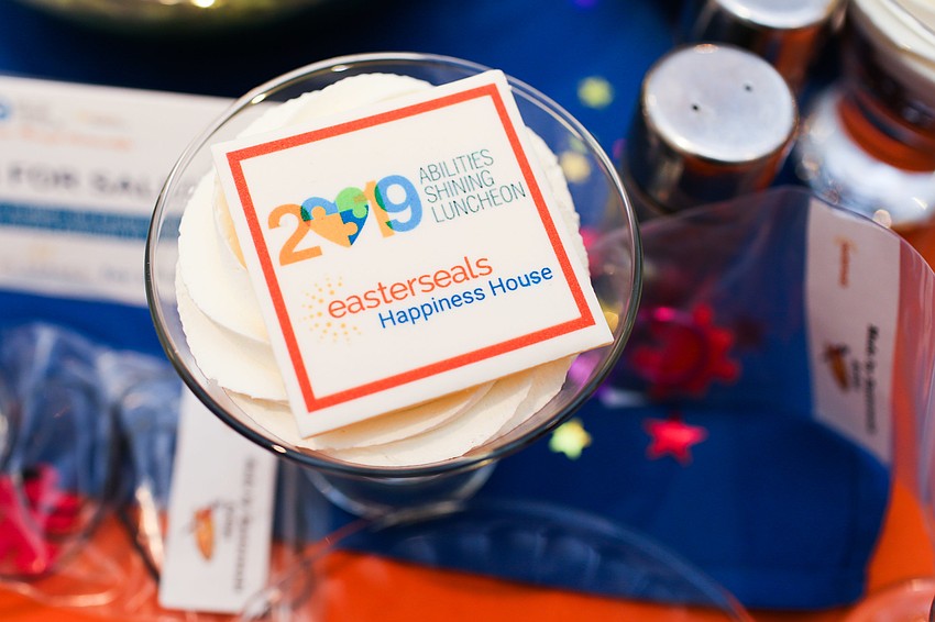 Dessert was placed on each place setting.