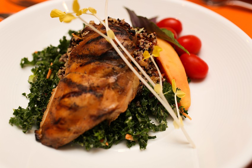 The kale, basil, lemon, micro greens and papaya were grown in the Easterseals garden.