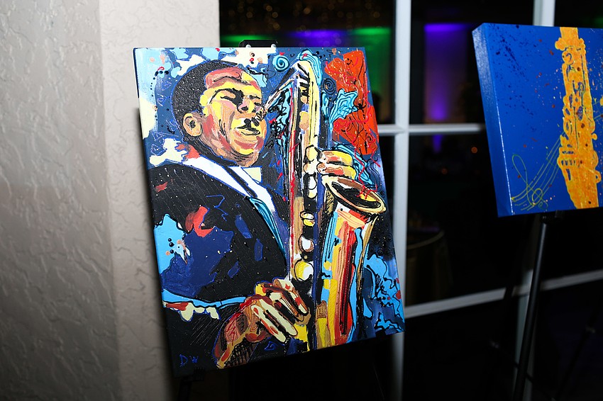 The live auction included two paintings.