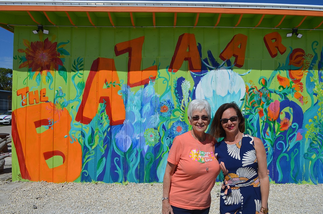 Judy Alexander and Kim Livengood hope The Bazaar at Apricot and Lime can become the center of an active business district.