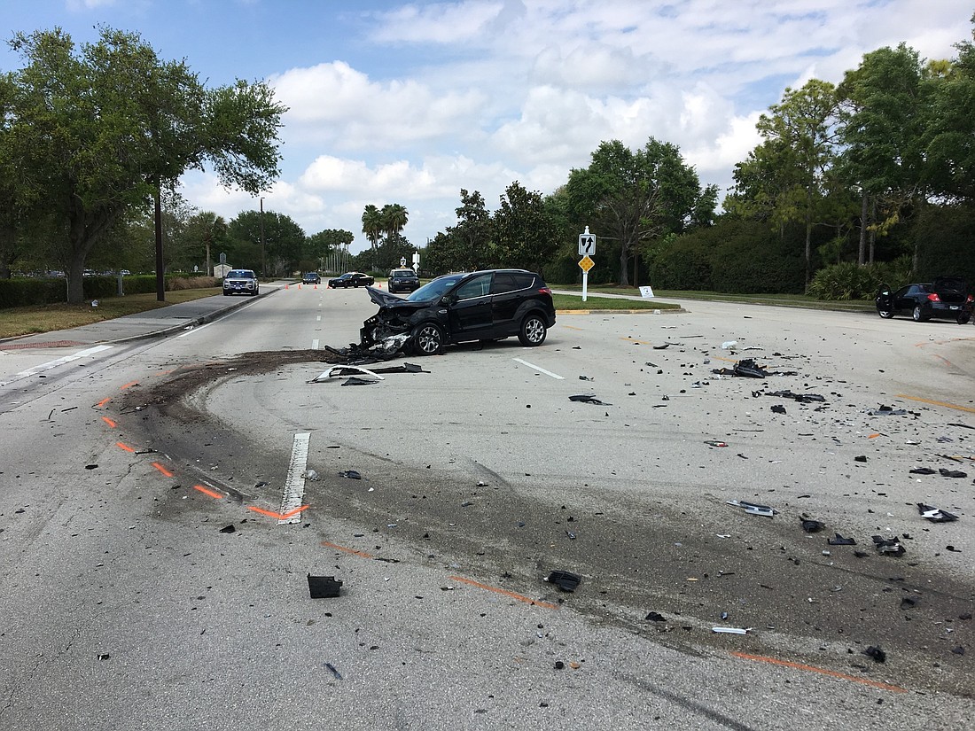 The accident occurred just north of University Parkway on Lakewood Ranch Boulevard. Courtesy photo.