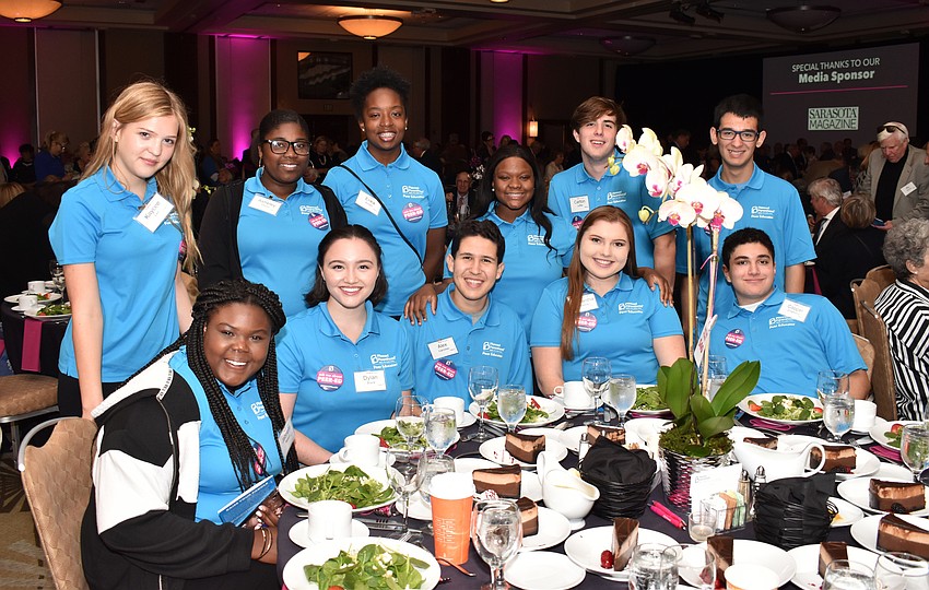 Peer educators volunteered at the event and got their own dinner table.
