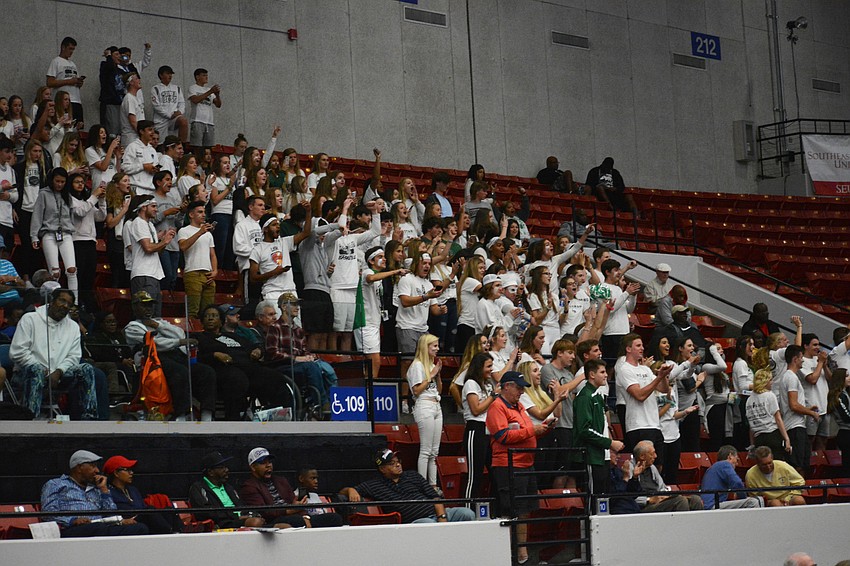 The Lakewood Ranch crowd was rowdy all game against Fleming Island High.