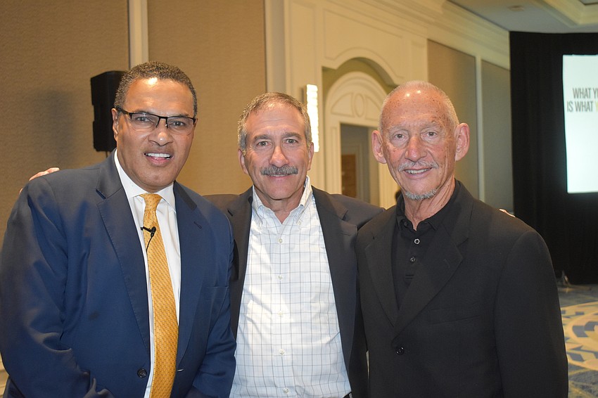 Keynote speaker Freeman A. Hrabowski, Gary Rodkin, Keith Monda