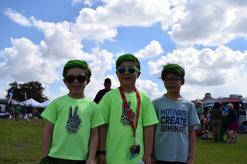 Sebastian and Lukas Nantes, of Greenbrook, enjoyed games with their friend, Jude Arbanas.