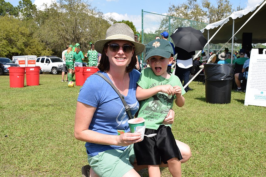 Michelle Herrick, of Harmony, brought her son, Alex.