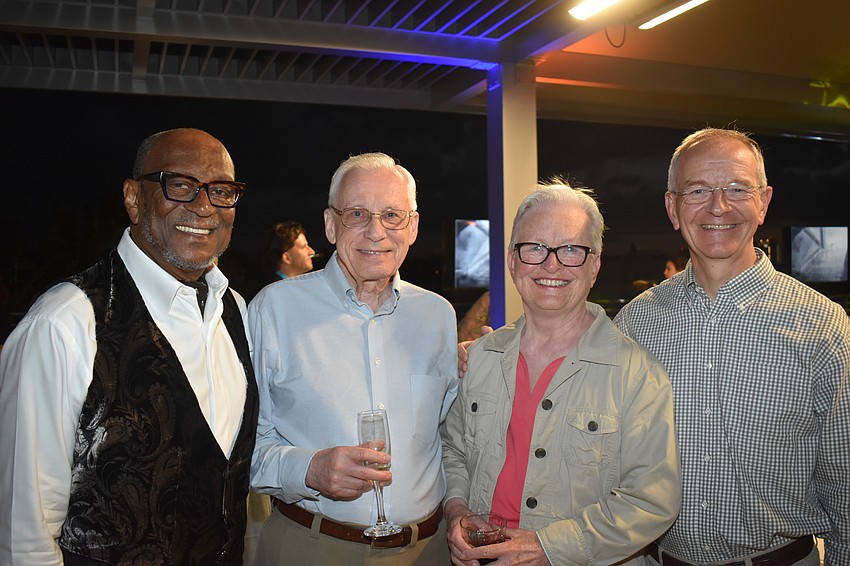 Hank Battie, Roger Upson and Jean Upson with Brock Leach
