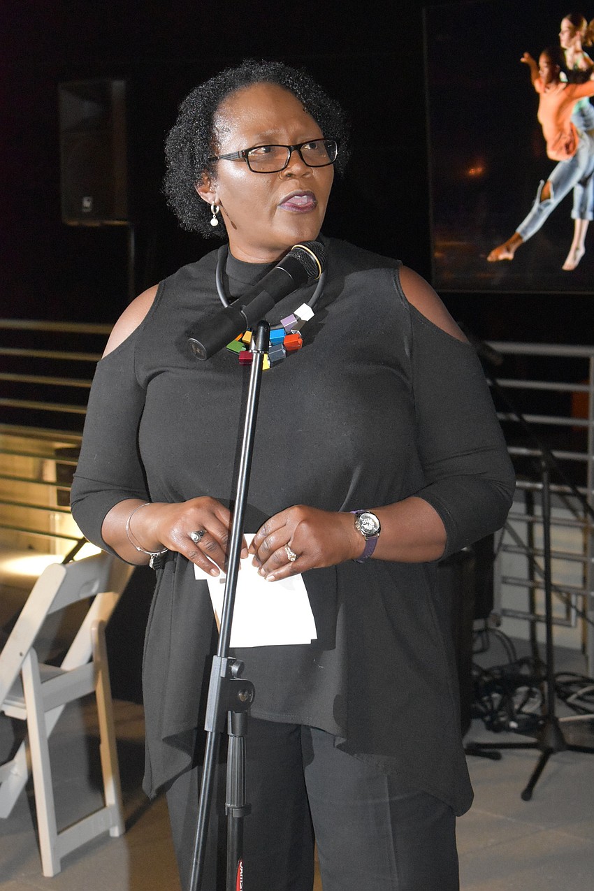 Dr. Rachel Shelley spoke at the fundraiser.