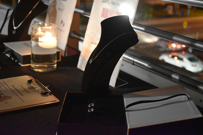 Jewelry and other items were given away in a raffle.