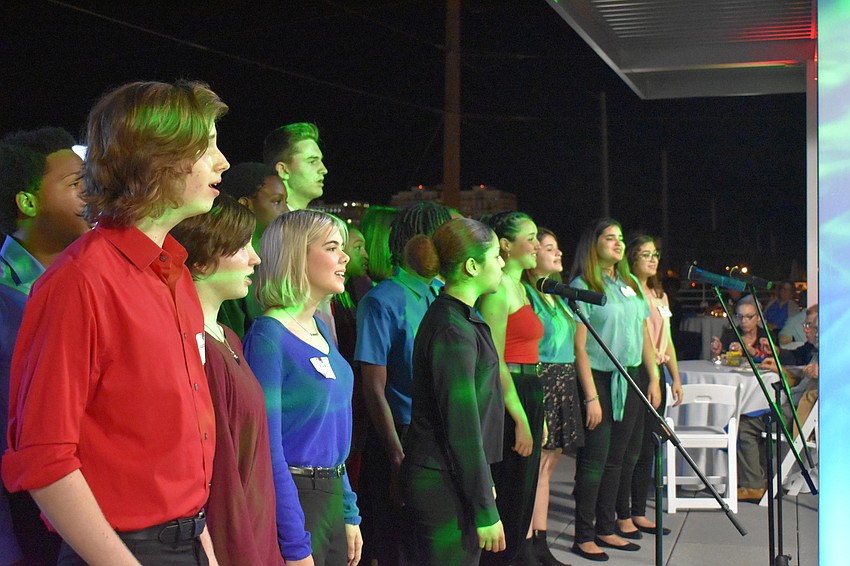 Booker High School students performed for  the attendees of the fundraiser.