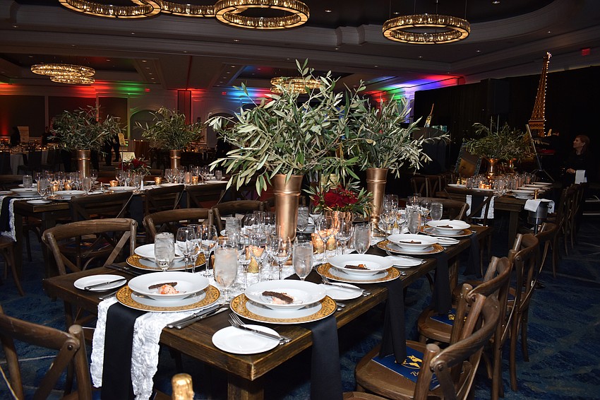 The sponsors got their own wooden head tables.