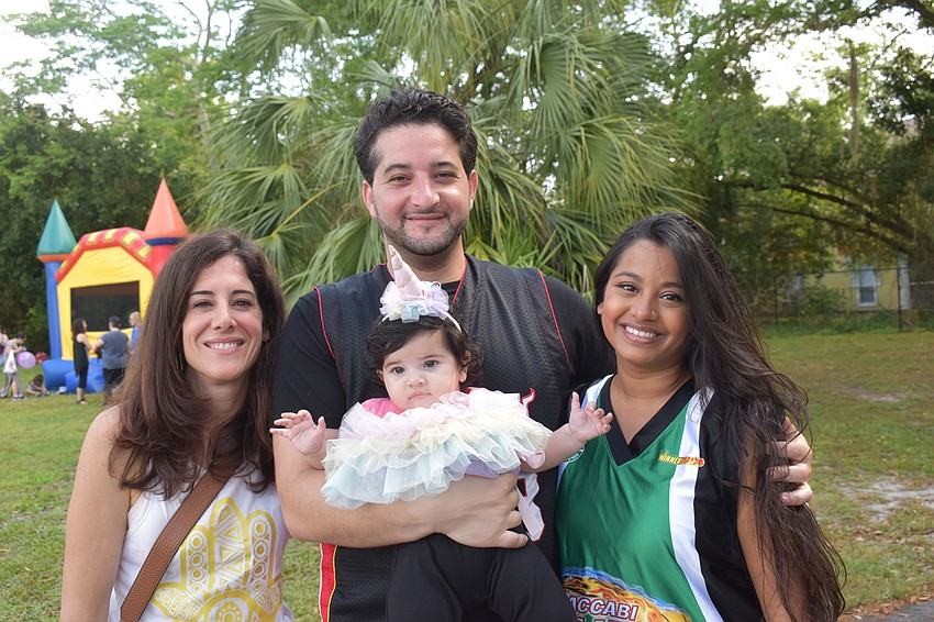 Sasha Rosin with David, Priya and Kohav Weiman