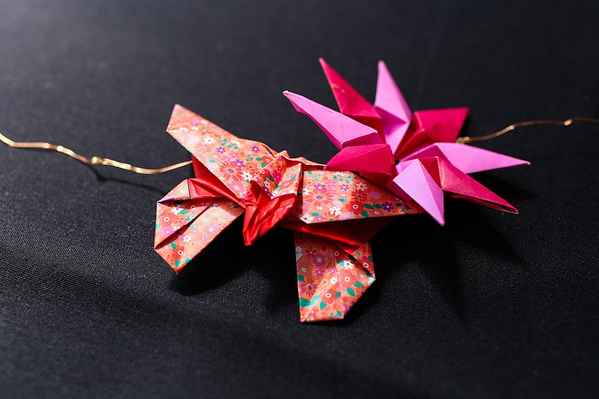 The origami was made by Kuniko Yamamoto and the DNG students