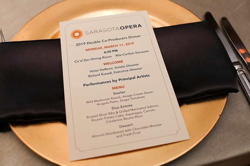 Guests dined in the Ca’ d’za Room of The Ritz-Carlton, Sarasota.