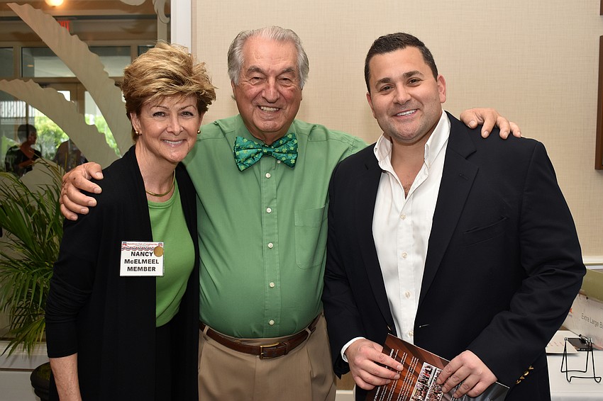 Nancy and Club President Joe McElmeel and speaker Nick Adams
