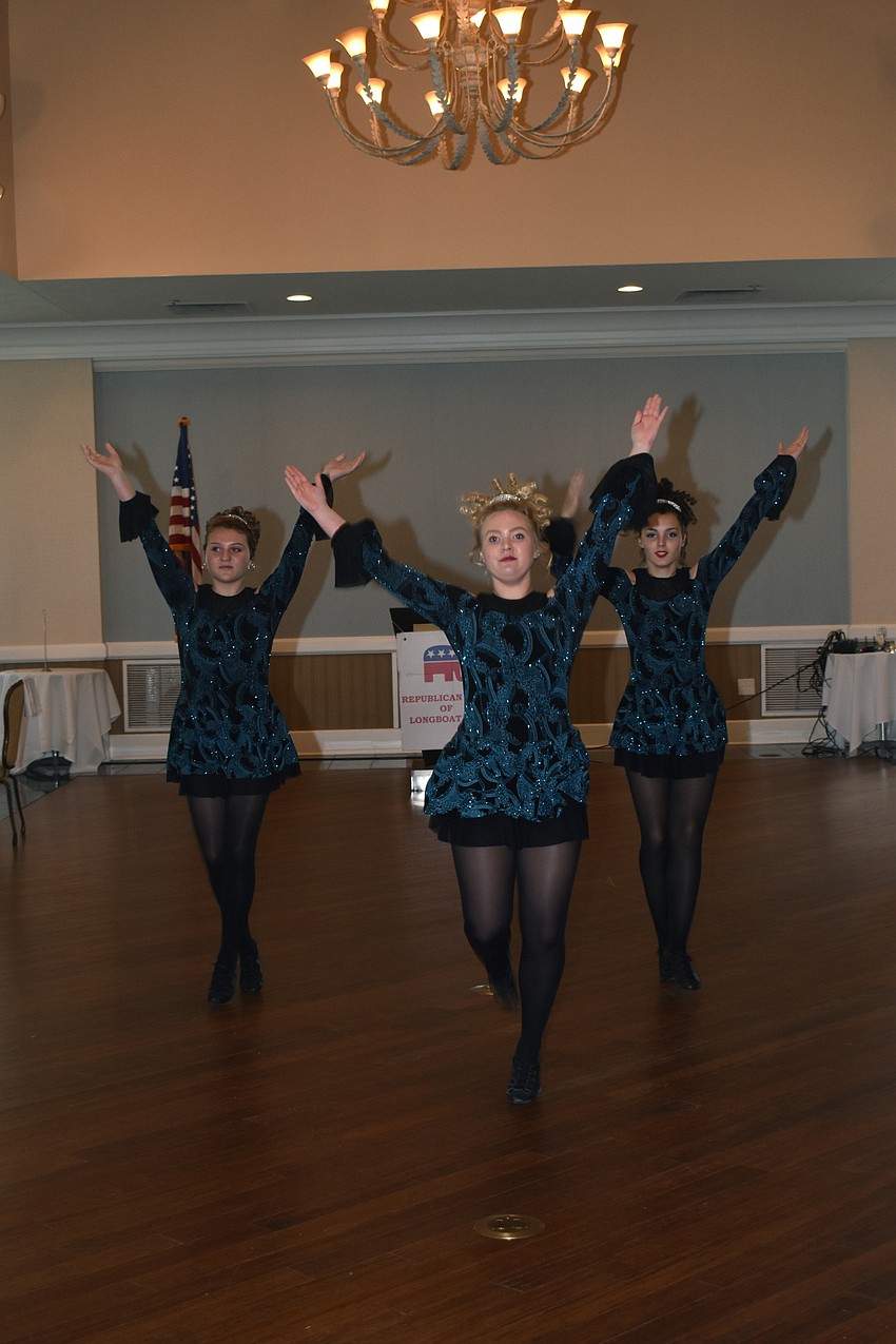 Dancers from the Irish Dance Academy of Sarasota performed for the crowd.