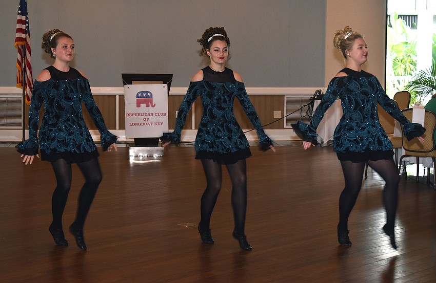 Dancers from the Irish Dance Academy of Sarasota performed for the crowd.