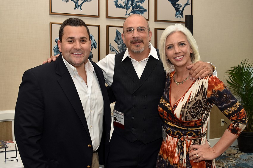 Guest speaker Nick Adams and Paul and Karen DeFelice