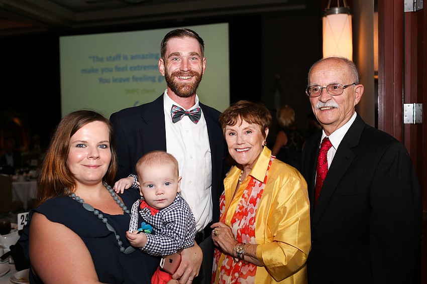 Stefanie, Joseph and Miles Dunlap with Jana and Jim Martin