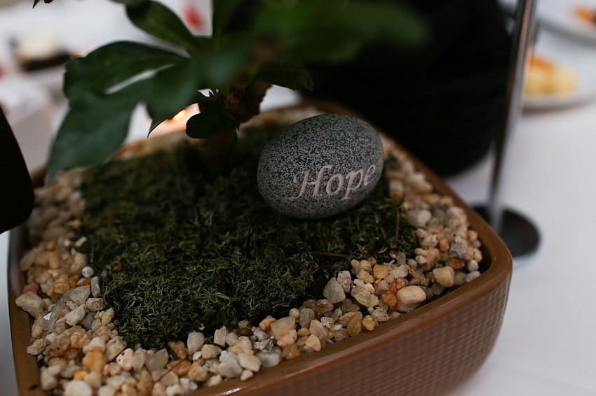 Each centerpiece had a different word.