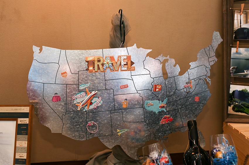 Guests could bid on silent auction items throughout the cocktail hour.