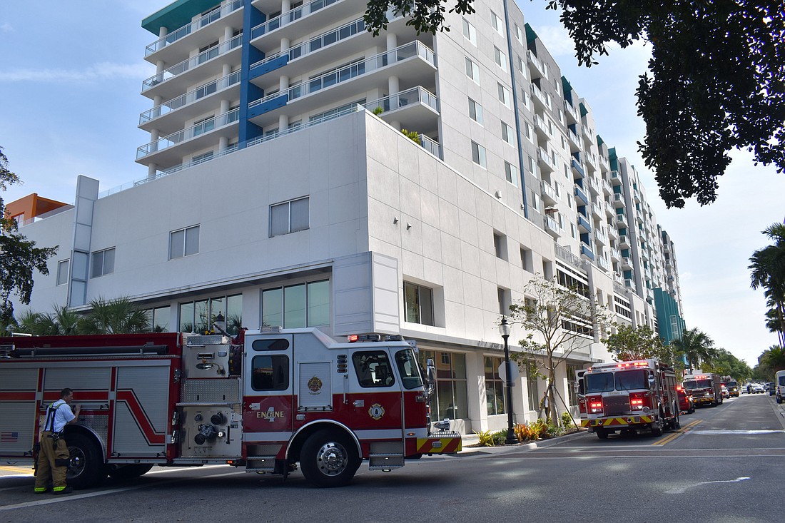 Fire teams investigated a report of a gas leak in a salon at Second Street and Central Avenue.