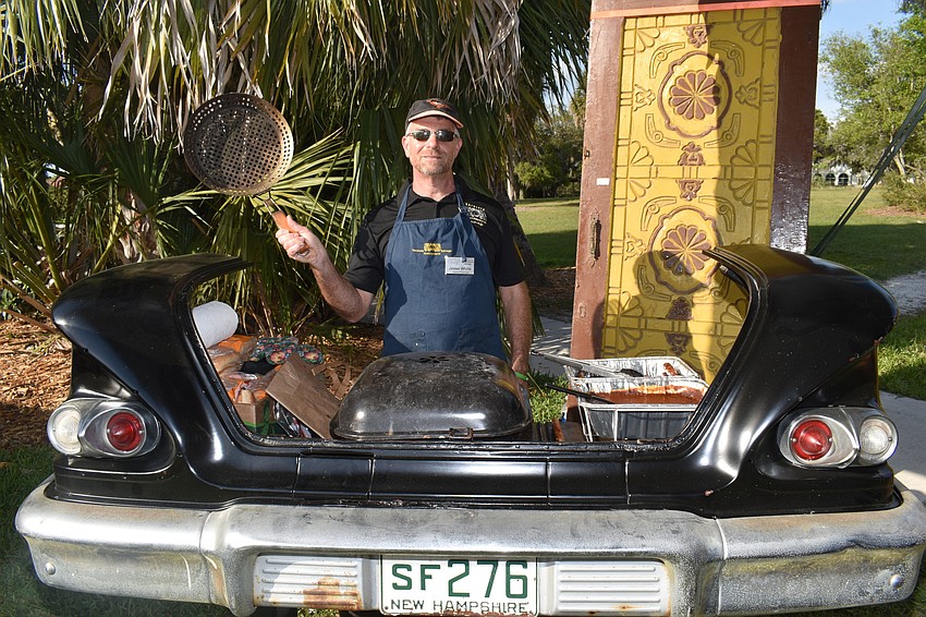 Jesse White from Sarasota Architectural Salvage served dinner.