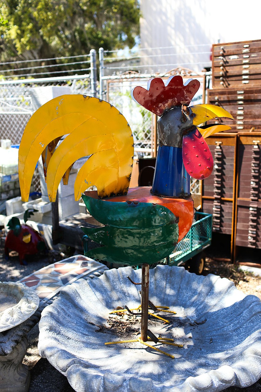 There are both indoor and outdoor items at Sarasota Architectural Salvage.