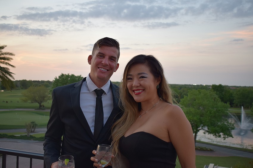 Jon Fierro, who owns White Diamond Landscape, and Jane Dokka, who owns Hana Sushi Lounge.