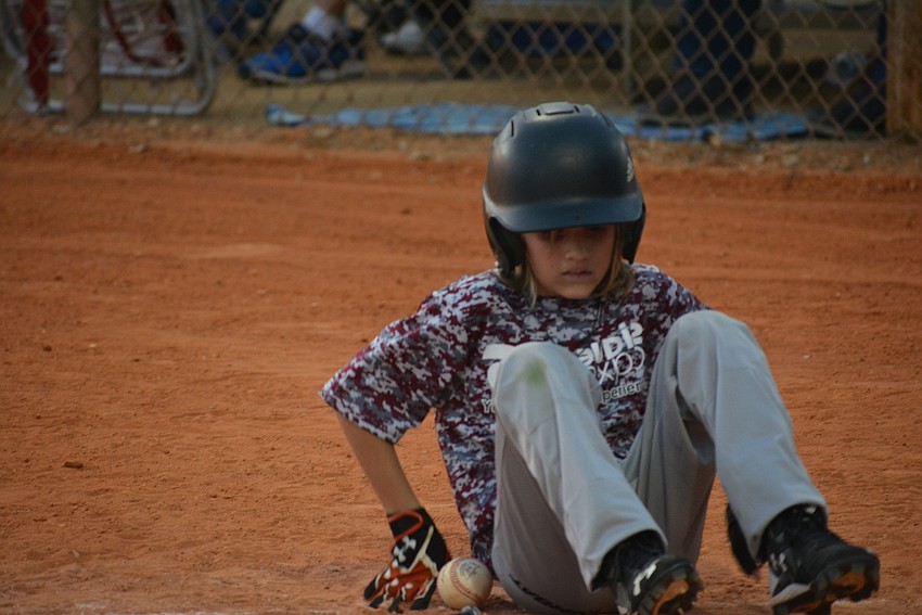 Landon Marazon was hit by a pitch during his Minors game.