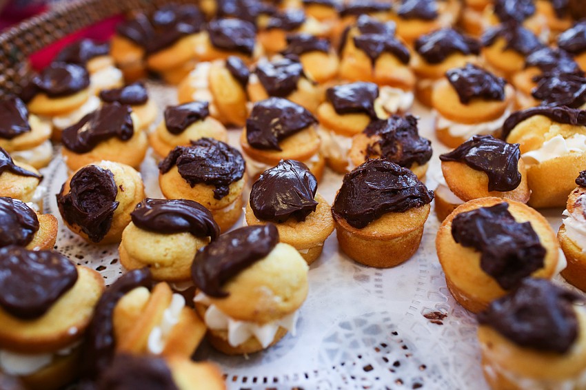 Oasis Cafe and Bakery served Boston cream pie cupcakes.