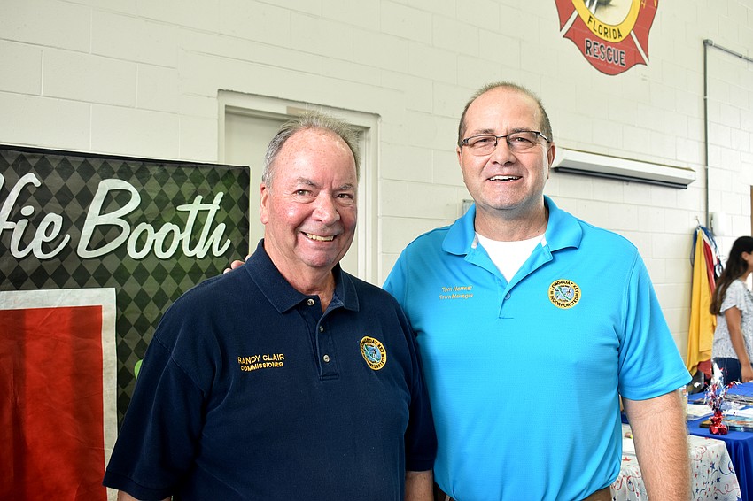 Commissioner Randy Clair and Town Manager Tom Harmer