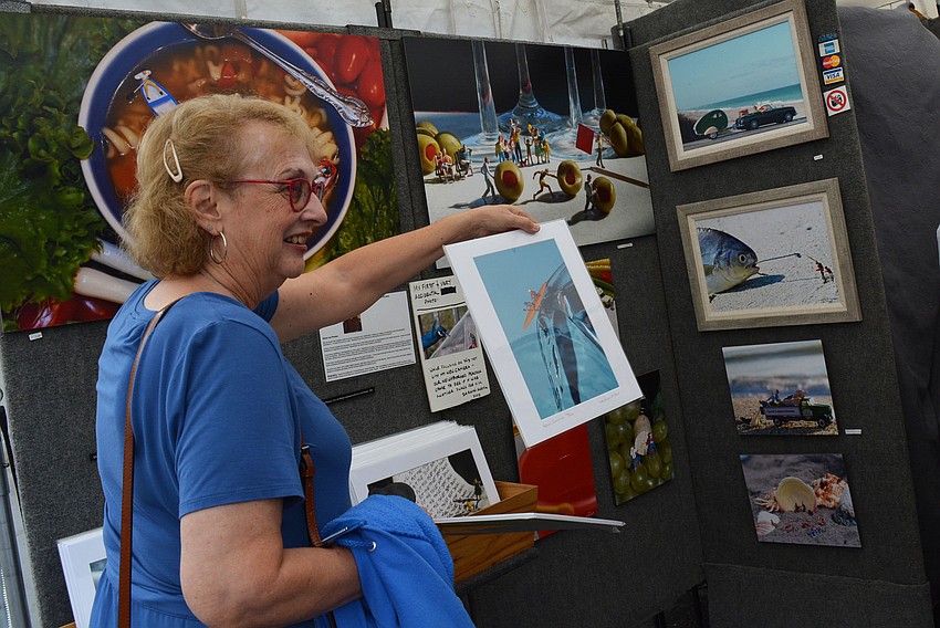 Cathy Markowitz loves the sense of humor of artist Lorri Honeycutt, of Texas, who puts images of figurines in funny settings.