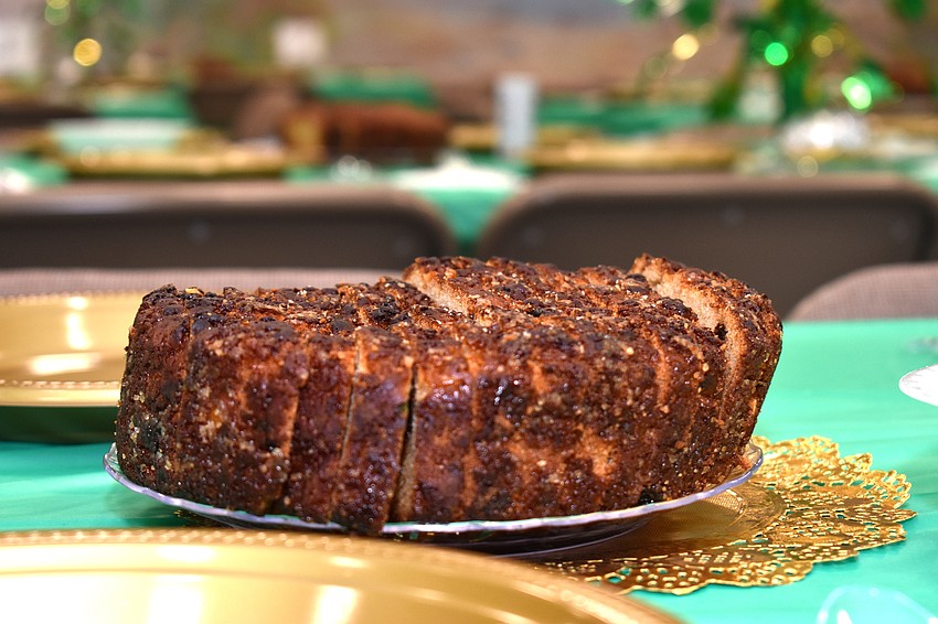 Each table was served two loaves of Irish soda bread.
