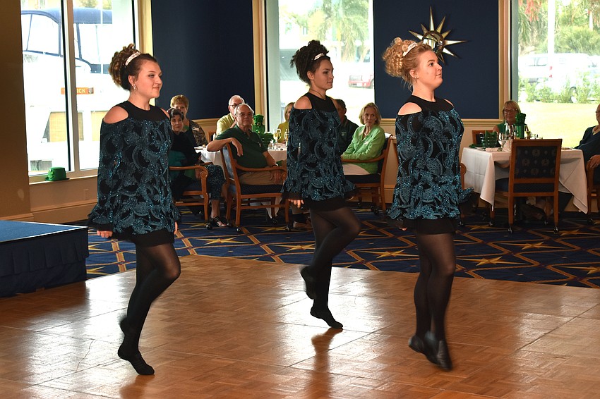 Dancers from the Irish Dance Academy of Sarasota perform for guests.